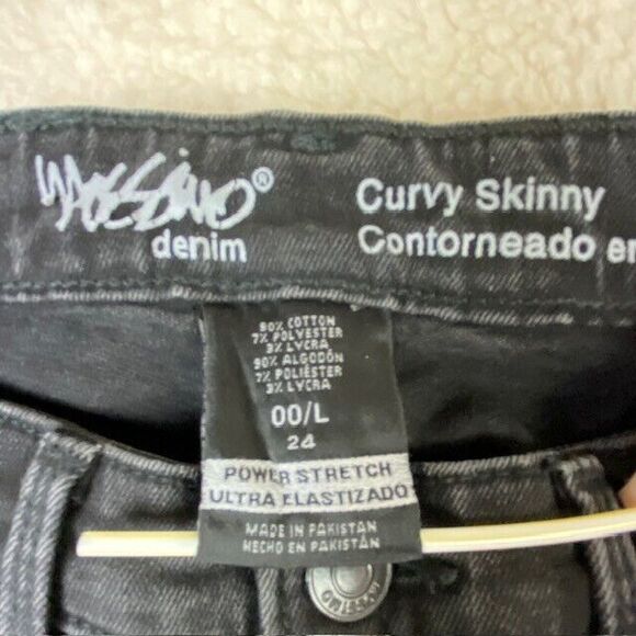 Women's Size 00/24/L Mossimo Denim Mid Rise Jegging Black Jeans Power Stretch - Picture 12 of 15